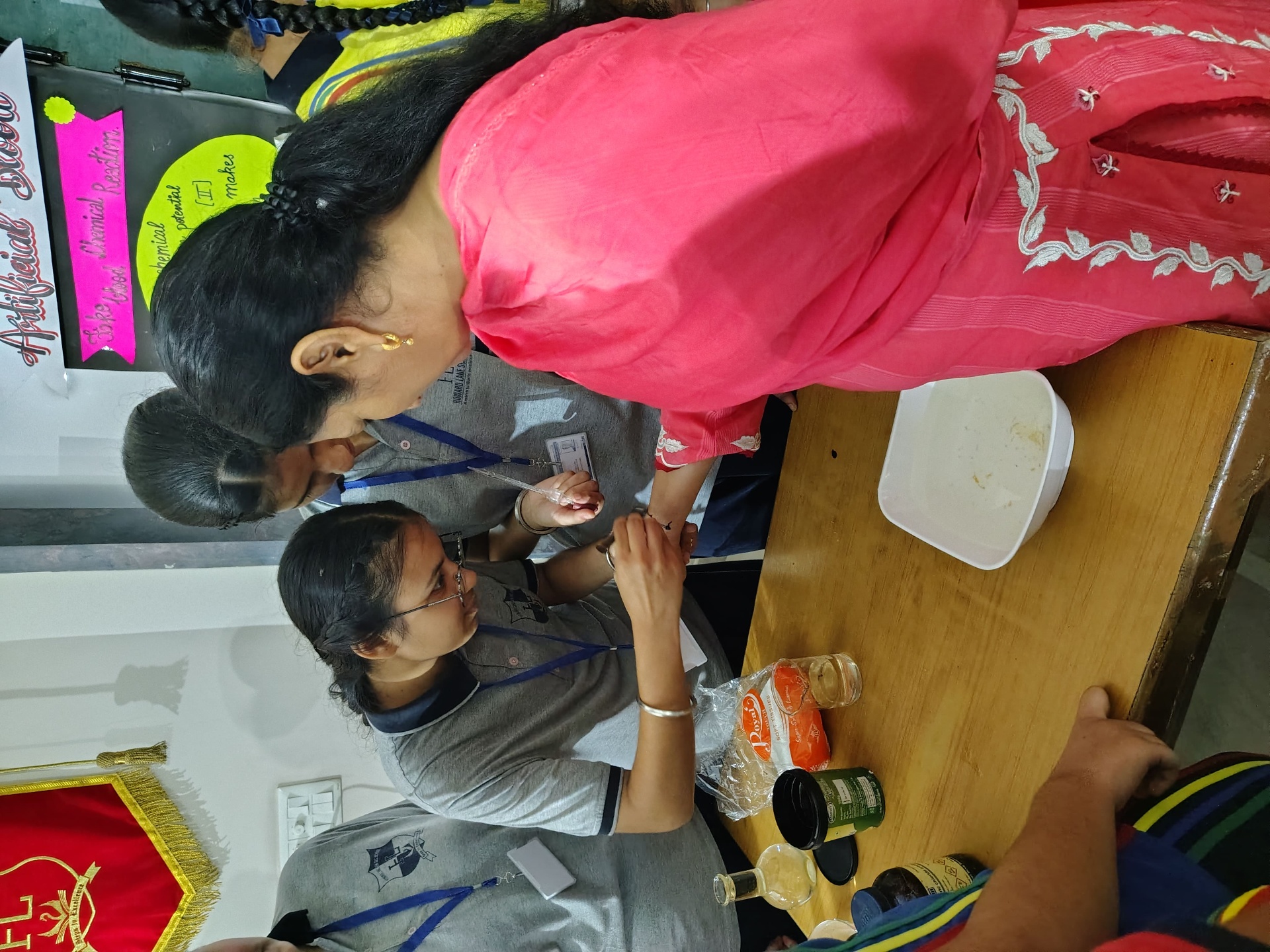 Artificial blood chemistry demonstration